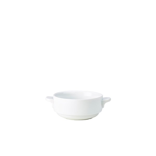 GENWARE PORCELAIN LUGGED SOUP BOWL 25CL/8.75OZ (6)