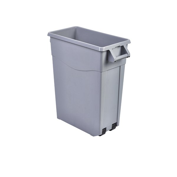 GREY SLIM RECYCLING BIN 65L
