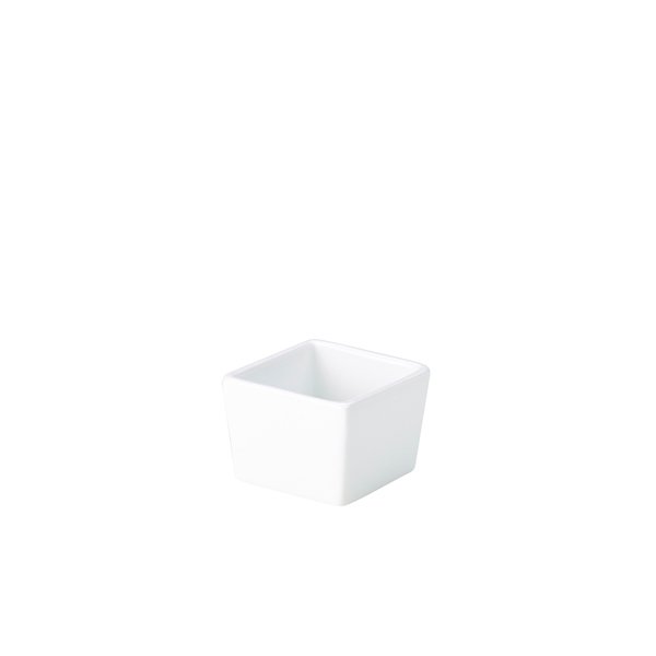 GENWARE PORCELAIN SQUARE DISH 6.4 X 4.8CM/2.5 X 2 (6)