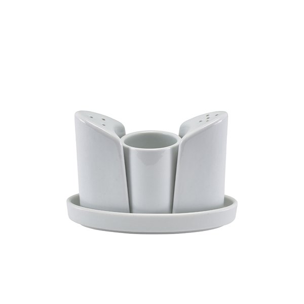 GENWARE PORCELAIN 4 PIECE CONDIMENT SET (6)