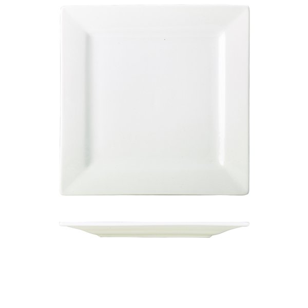 GENWARE PORCELAIN SQUARE PLATE 30CM/12 (6)