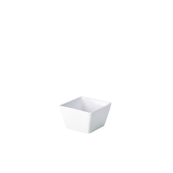 GENWARE PORCELAIN SQUARE DISH 8.5 X 5.5CM/3.25 X 2.25 (6)