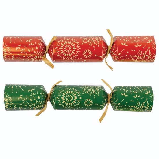 2025 Green And Red Snowburst 9" Christmas Crackers (Case Of 100)
