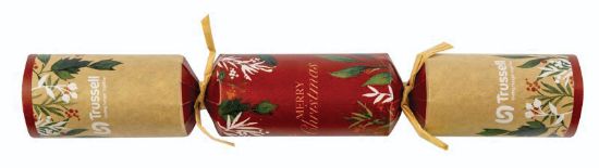 2025 Trussel Red Kraft Foilage 11" Christmas Cracker (Case Of 50)