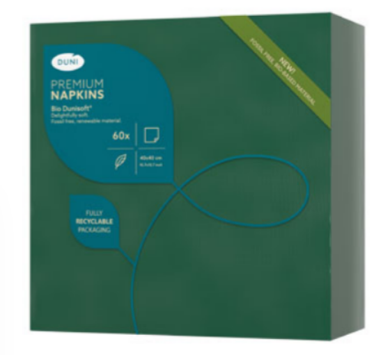 Dunisoft Napkin Dark Green 40x40cm (Pack Of 60)