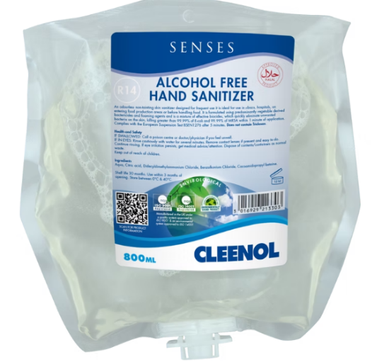 Cleenol Alcohol Free Hand Sanitizer 800ml (Case of 3)