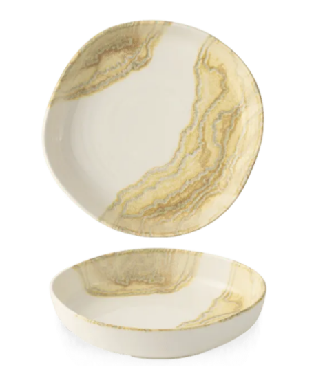 Churchill Organic Walled Tide Bowl Yellow 20cm (Case Of 12)