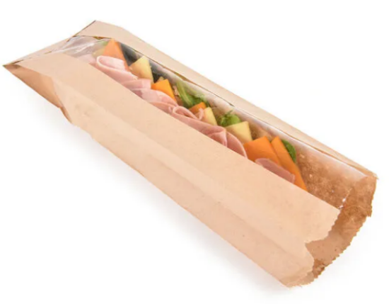 Kraft Baguette Film-Front Bag 4x6x14" (1000)