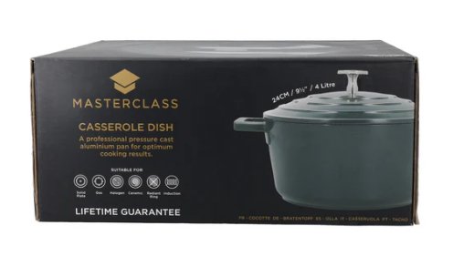 MASTERCLASS CAST ALUMINIUM 4LTR CASSEROLE DISH HUNTERS GREEN