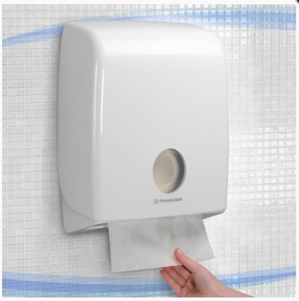 AQUARIUS FOLDED HAND TOWEL DISPENSER WHITE FOR C FOLD