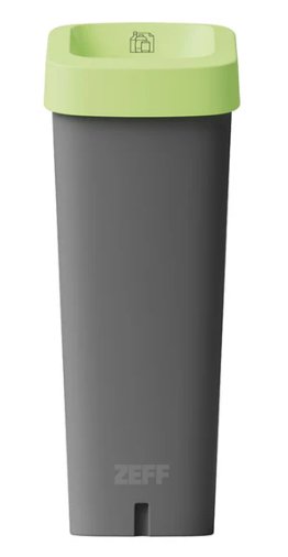 Ubin Mini Bin and Green Lid - Mixed Recycling - 50Ltr