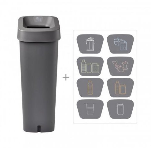 Ubin Mini Bin and Lid - Paper & Card - 50Ltr