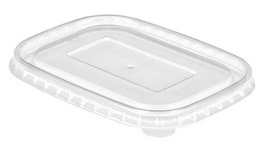 PET Clear Lid For Rectangular Food Bowl 500/750ml/1000ml (Pack of 50)