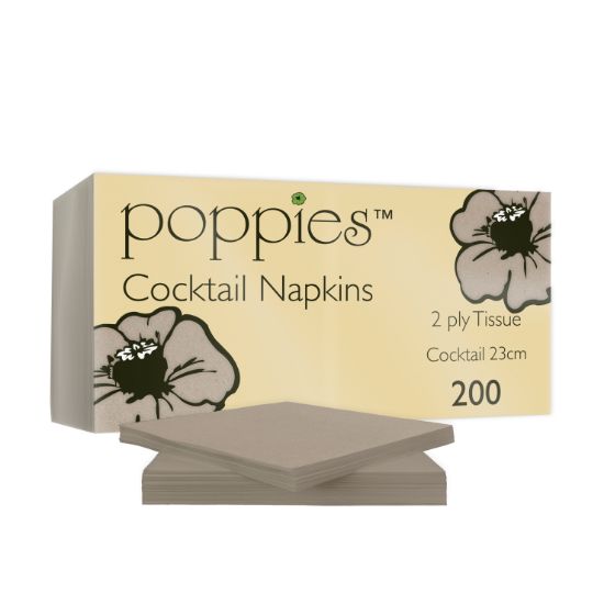 Duni Cocktail Napkin Kraft Recycled 2ply 24cm (Pack of 200)