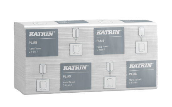 Katrin Classic C Fold Hand Towel 2ply White (100 x 16)