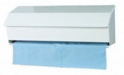 METAL HYGIENE ROLL DISPENSER WHITE 500MM