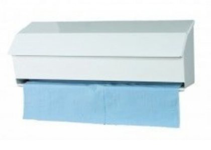 METAL HYGIENE ROLL DISPENSER WHITE 250MM
