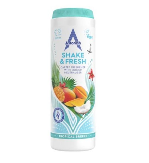 Astonish Shake & Fresh Carpet Refresher With Odour Neutraliser Tropical Breeze 350g