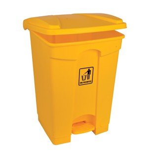 Pedal Bin Polypropylene 45L Yellow