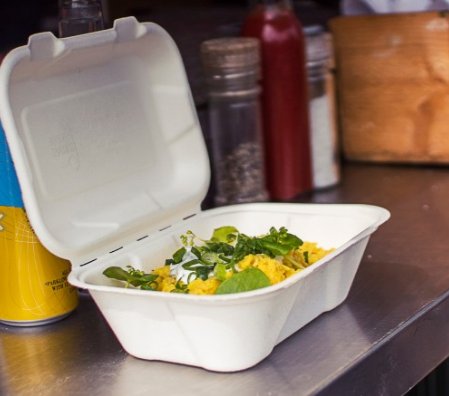 Vegware Nourish Moulded Fibre Clamshell 7 X 5" 185 X 130mm (Pack Of 50)