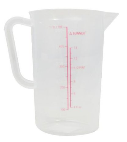 Sunnex Measuring Jug 0.5Ltr Clear PP Plastic