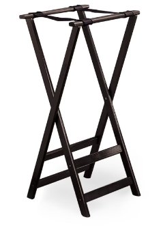 FOLDING WOODEN TRAYSTAND BLACK 32"