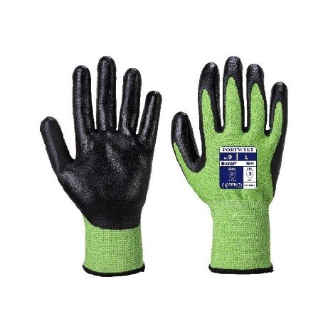 Nitrile Foam Glove Cut 5 Green Size 8/M