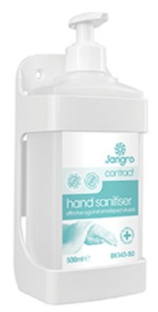 JANGRO CONTRACT ETHANOL HAND SANITISER 500ML WITH WALL BRACKET **LQ**