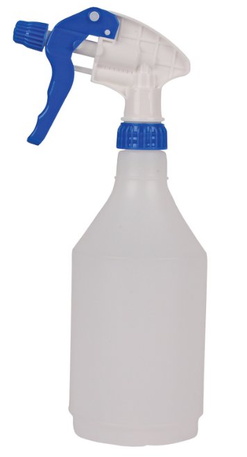 CLEAR BOTTLE WITH BLUE SPRAY HEAD 750ML (80)