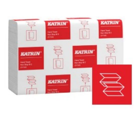 Katrin Z-fold Paper Towels Non-Stop Medium 140 Sheets 2-Ply, Handy Pack (Case of 2940)