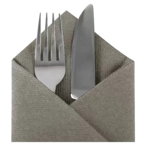 TABLIN AIRLAID DINNER NAPKIN 4 FOLD 40CM X 40CM MOCHA (500)