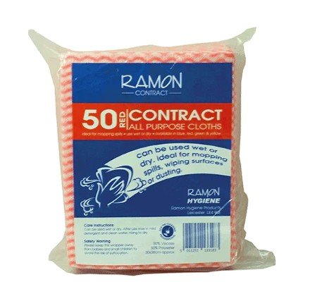 SmartChoice All Purpose Cloth Red 30 x 38cm (Pack of 50)