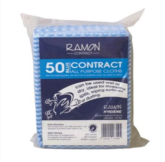 SmartChoice All Purpose Cloth Blue 30 x 38cm (Pack of 50)