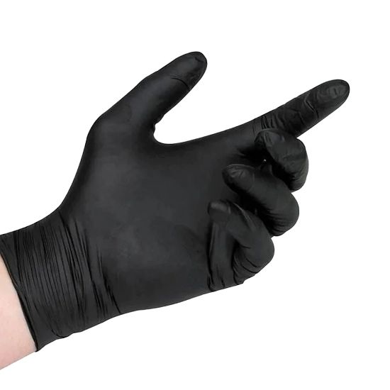 Nitrile Examination Glove Accelerator 3.6g Powder Free Black XLarge (Pack Of 100)