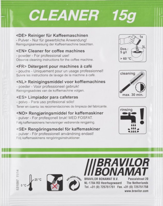 Bravilor Cleaner For Tea And Coffee Residues (Case of 60)