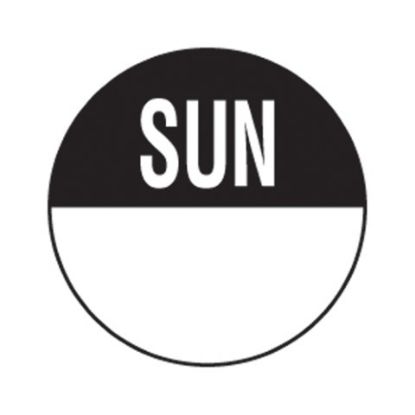 Day Food Rotation Label Boxed Sunday (1000)
