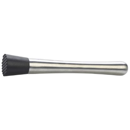 Stainless Steel And Black Muddler 8.25"