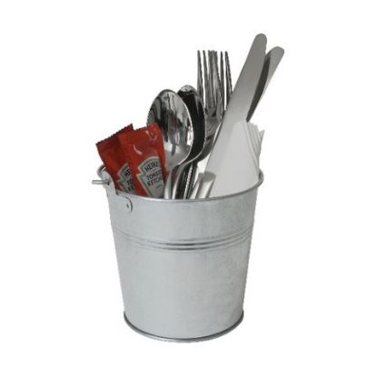 Round Galvanised Steel Bucket 11cm X 12cm/80cl