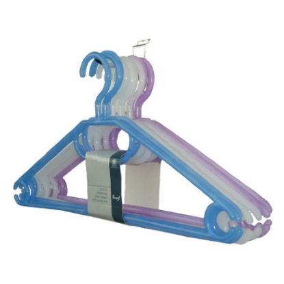 Coloured Plastic Hangers With Turnable Hook 41cm (10)