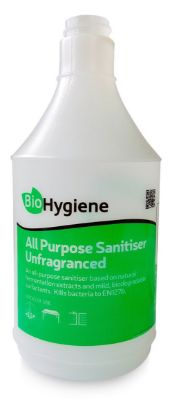 Bio Hygiene Unfragranced Sanitiser Empty Trigger Bottle 750ml