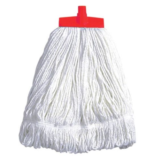 Flat Loop Cotton Mophead 16oz Red