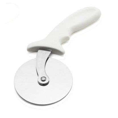 4" Pizza Wheel White Handle St/St