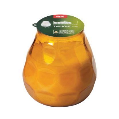 Glass Lowboy Amber Candle