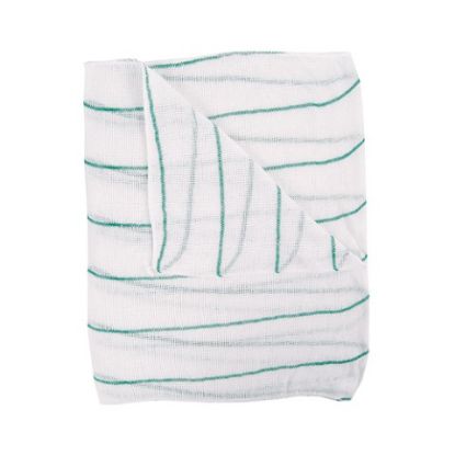 Jangro Green Stripe Dishcloth 12x16" (Pack of 10)