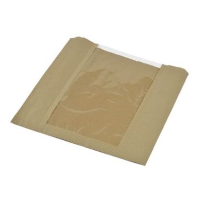 Vegware Kraft Natureflex Window Bag 10x10" (Case Of 1000)