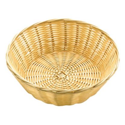 Round Basket Polyrattan 8.5" Natural