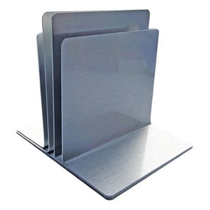 Triple Channel Menu Holder Brushed Silver *p