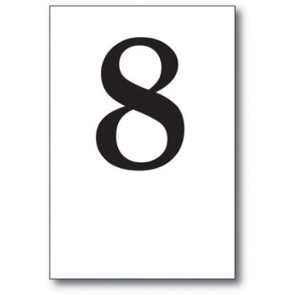 Table Card Numbers 1-10 Plastic White