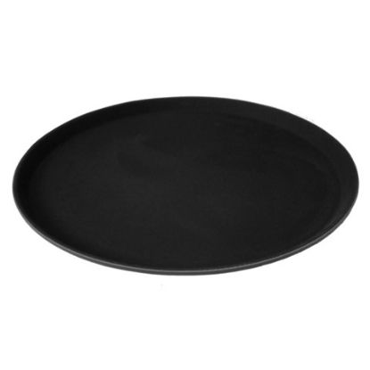 Non Slip Round Tray 14" Black