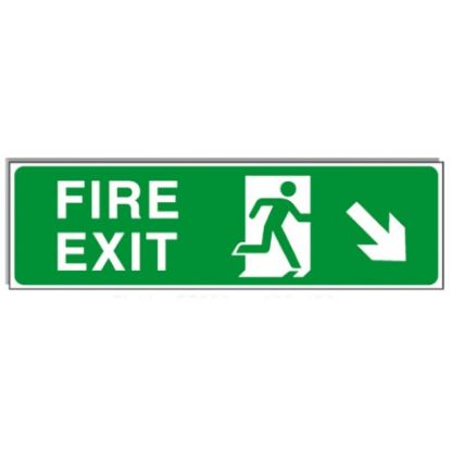 Jangro Fire Exit Man Running Right Arrow Down Rigid